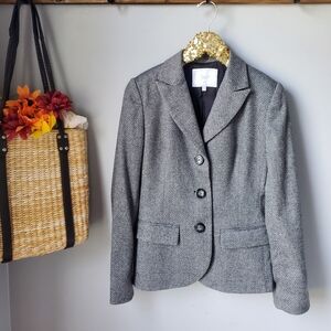 Vintage Figaret femme Paris Tweed Blazer Jacket Size 6